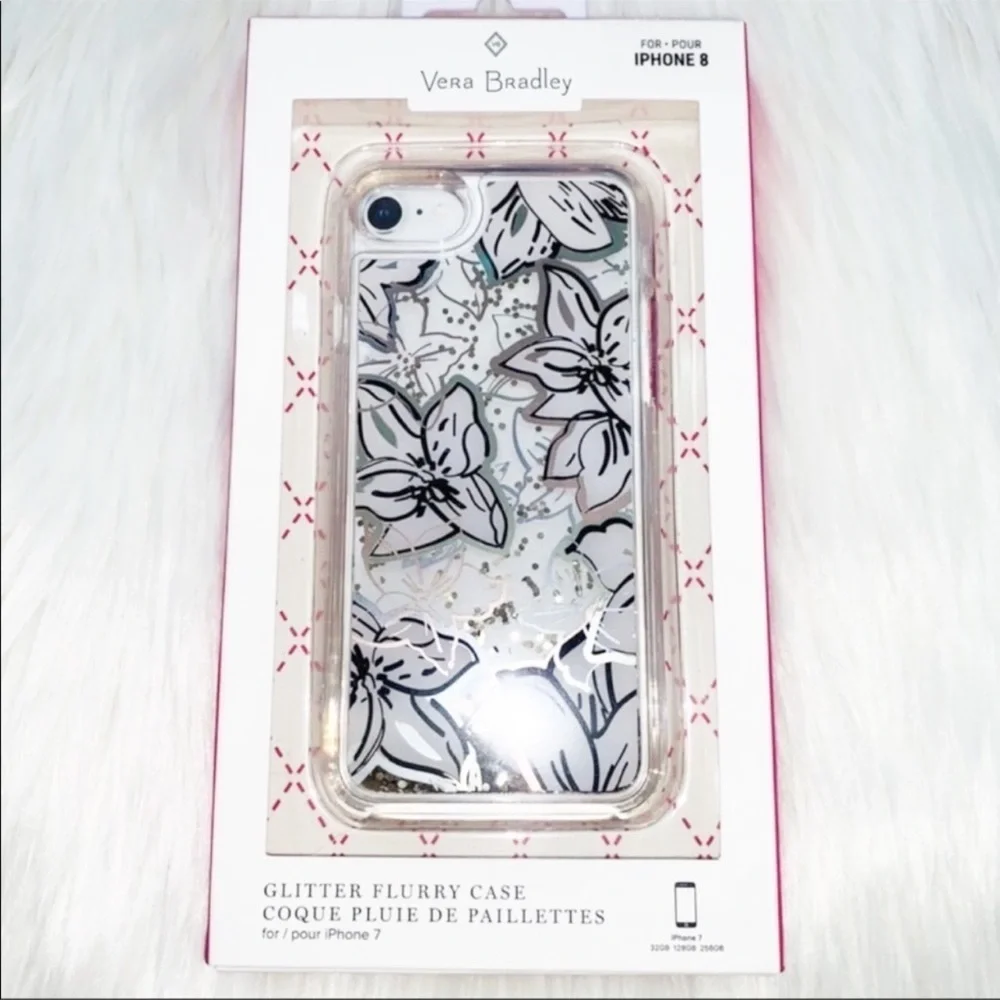 NEW Vera Bradley IPhone 7 IPhone 8 Glitter Cell Phone Case